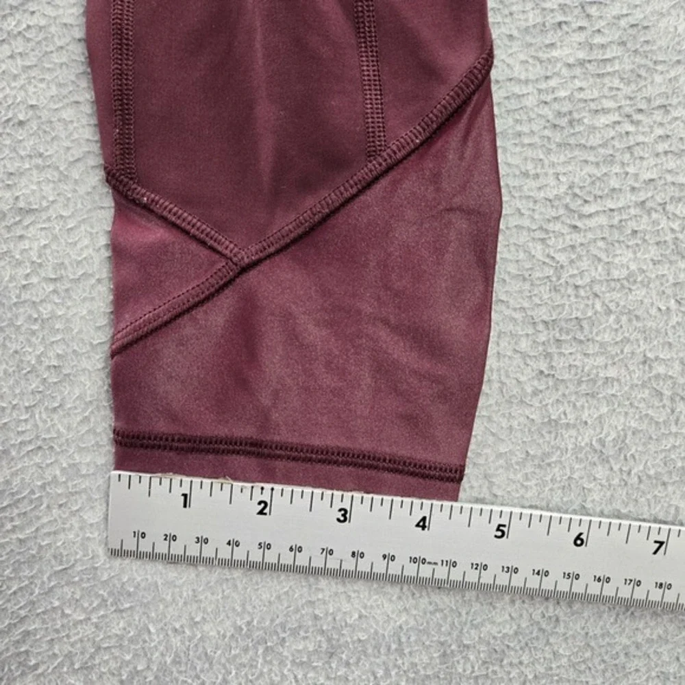 Lululemon Women Activewear Pants 4 Maroon Pace Queen Tight‎ 25